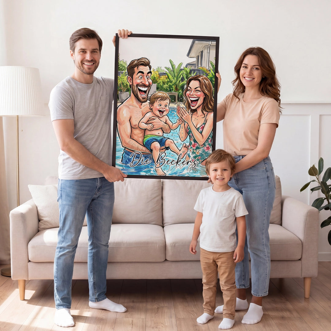 Personalisiertes Poster "Sketch Familie"