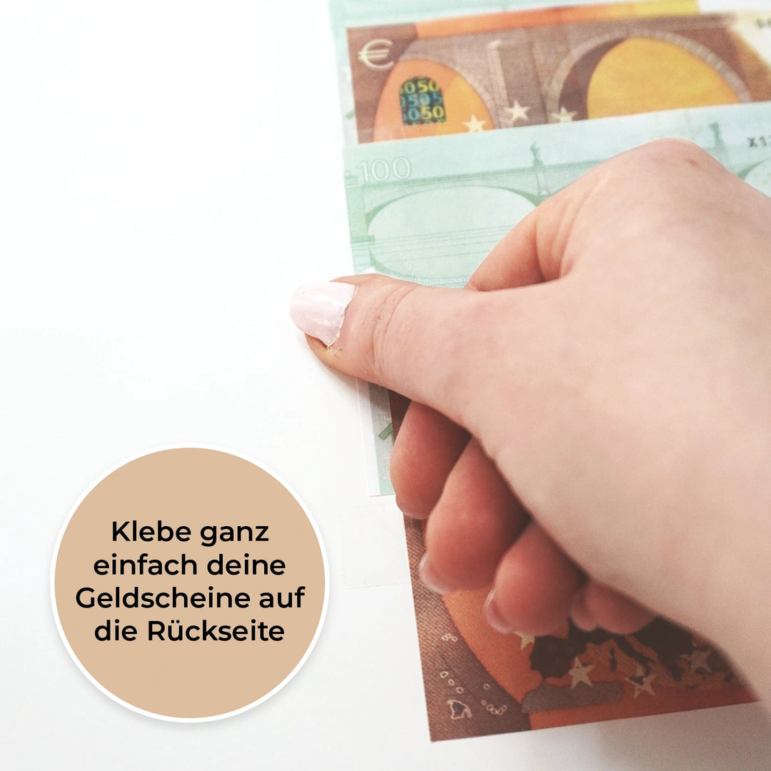 Personalisiertes Geldgeschenk zur Hochzeit "Flitterwochen"
