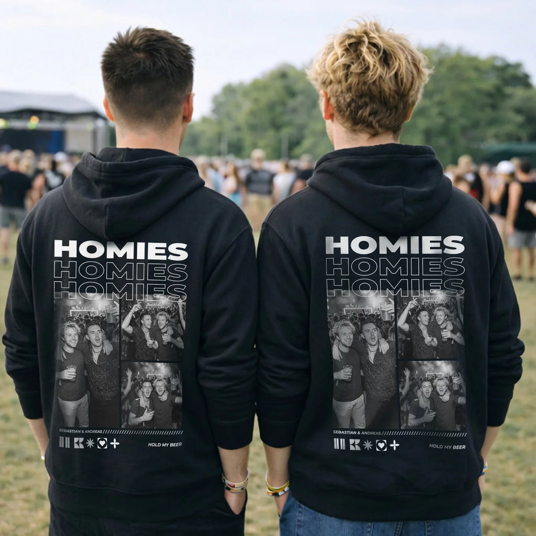 Personalisiertes Hoodie "Drinkbuddies"