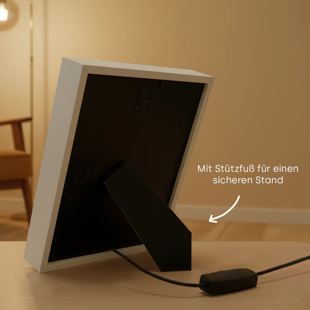 LED Bilderrahmen mit personalisiertem Bild "Our Special Date"