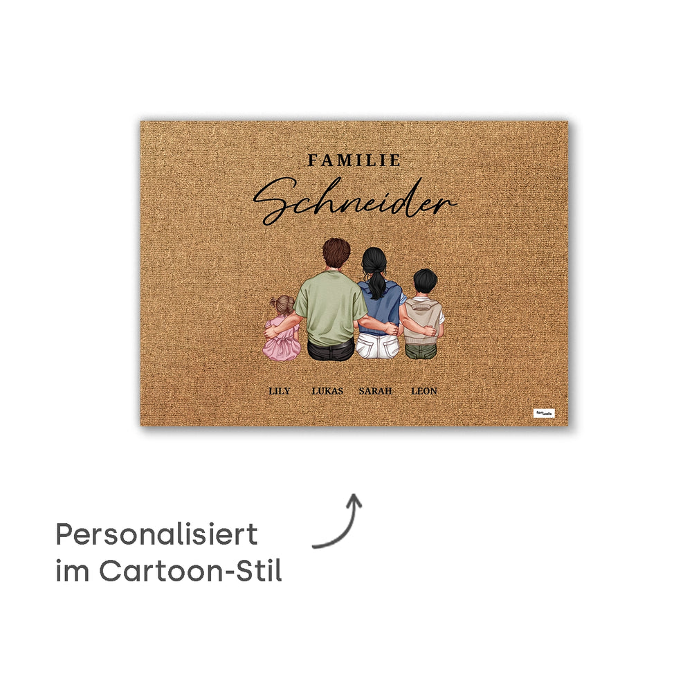 Personalisierte Fußmatte "Familie"