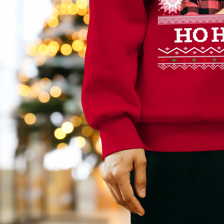 Personalisierter Christmas Sweater "Ho Ho Ho"