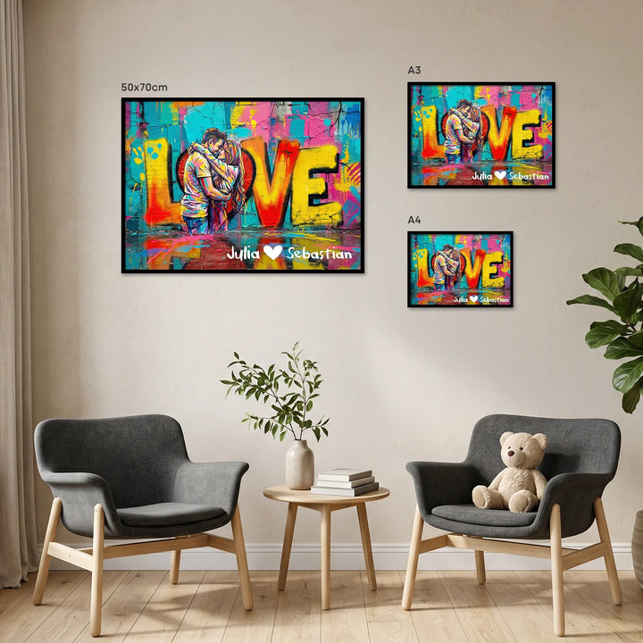 Personalisiertes Poster "Hochzeit Love"