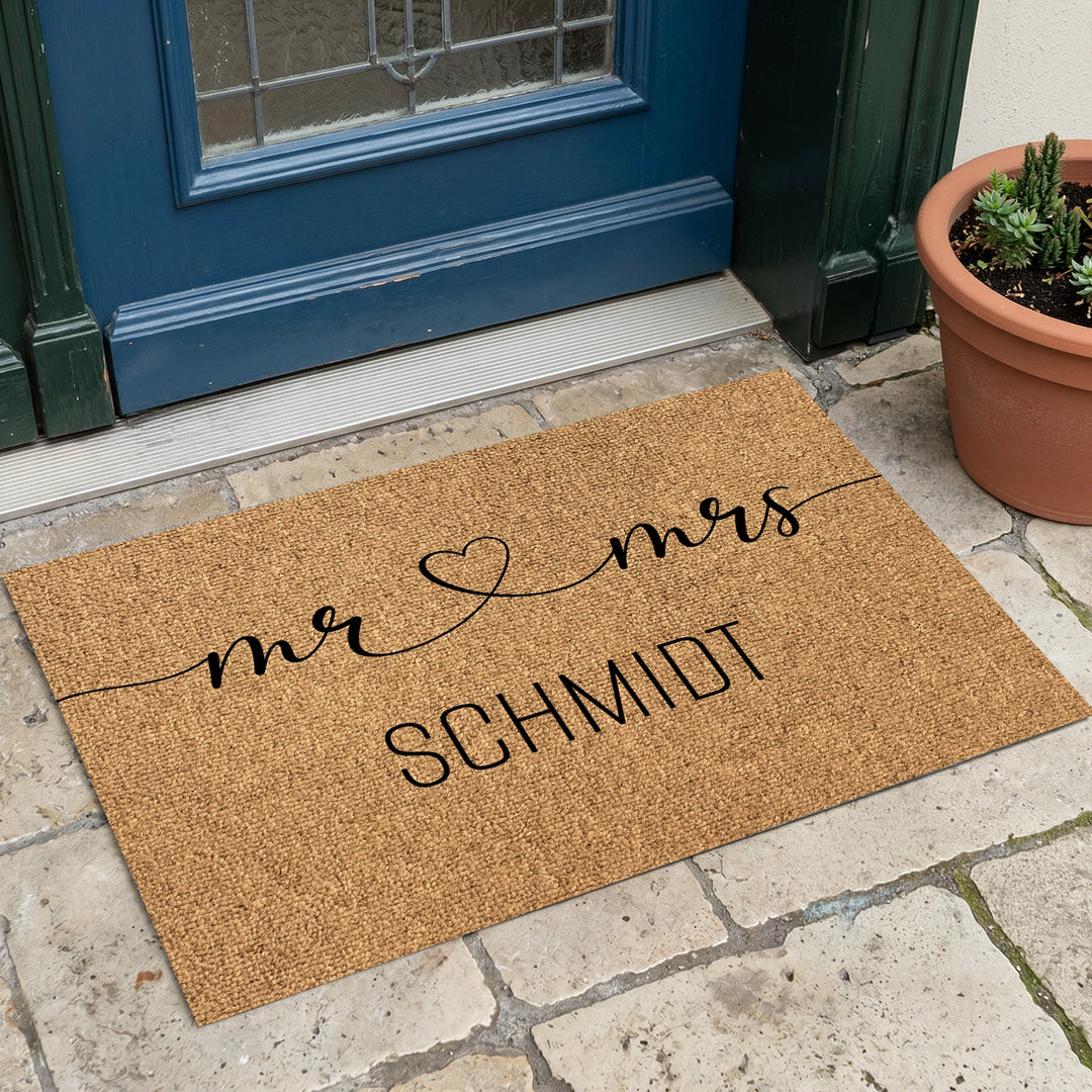 Personalisierte Fußmatte "Mr & Mrs"