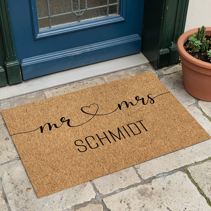 Personalisierte Fußmatte "Mr & Mrs"