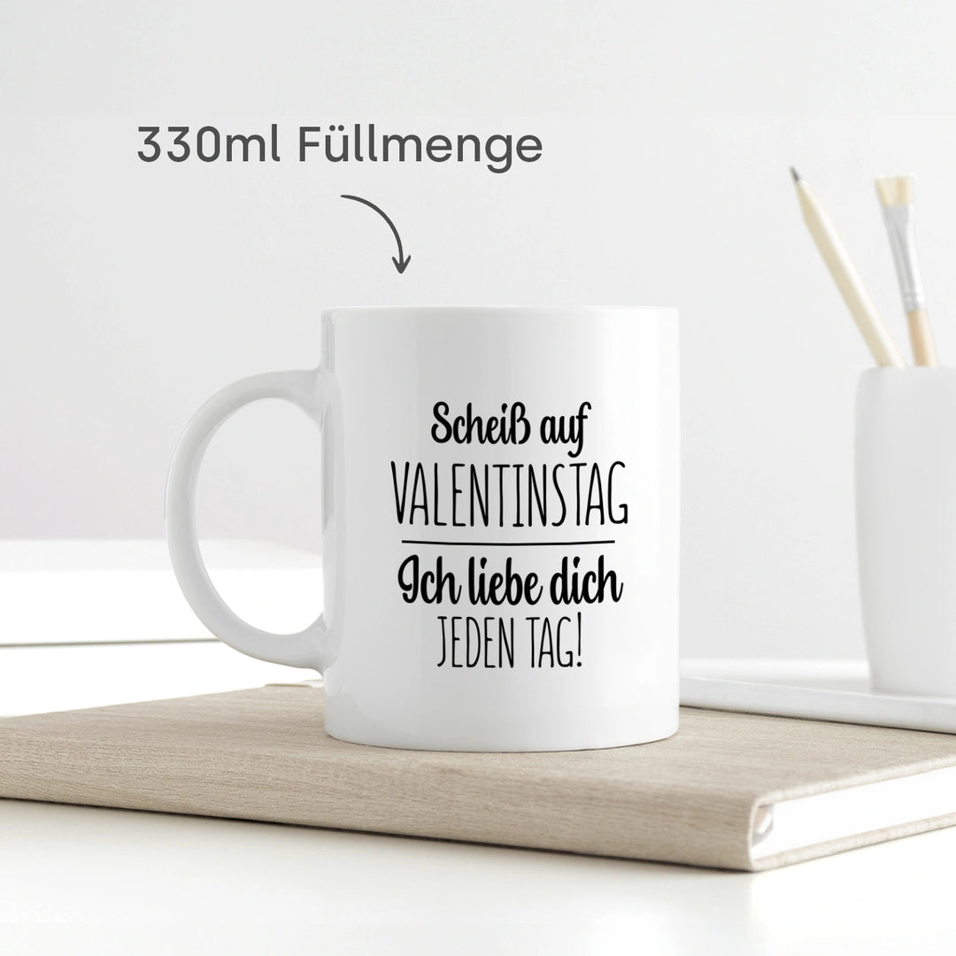 Personalisierte Tasse "Valentinstag"