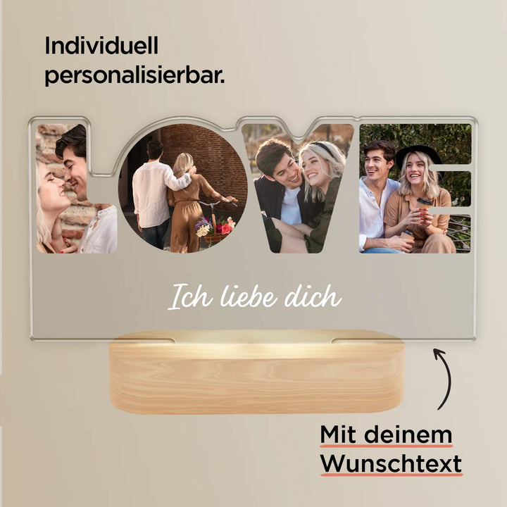 Personalisiertes Acryl-Licht ''Love'' | Nachtlicht, Dekolicht, Glowlight
