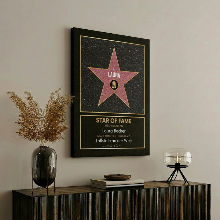 Personalisierte Leinwand "Star of Fame"