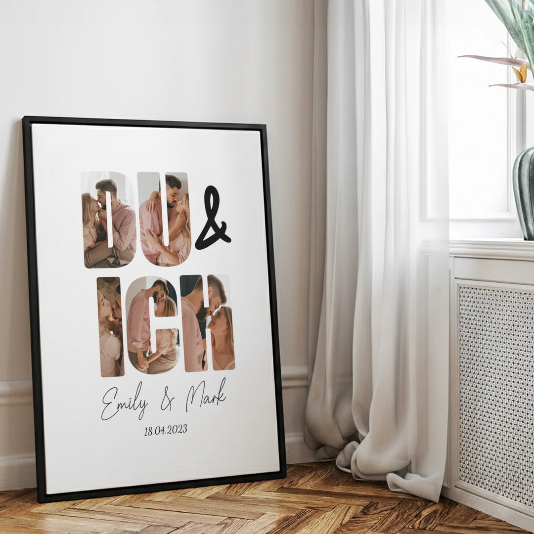 Personalisierte Leinwand "Du & Ich"
