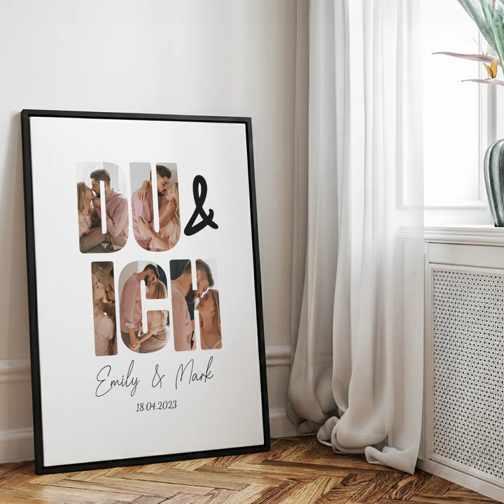 Personalisierte Leinwand "Du & Ich"