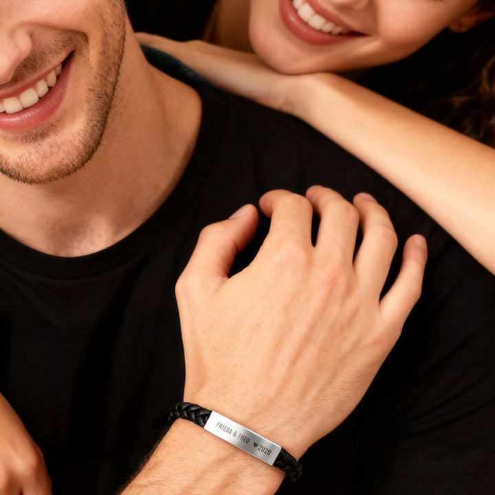 Personalisiertes Lederarmband "Partner"