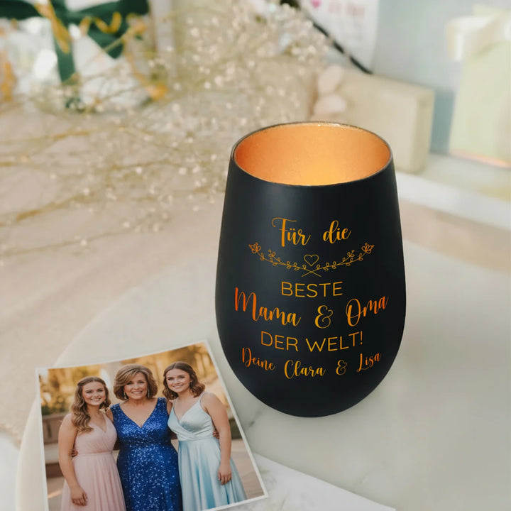 Personalisiertes Windlicht "Mama & Oma"