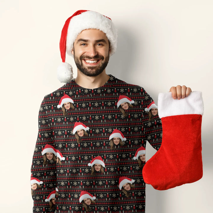 Personalisierter Ugly Christmas Sweater "Schnee"