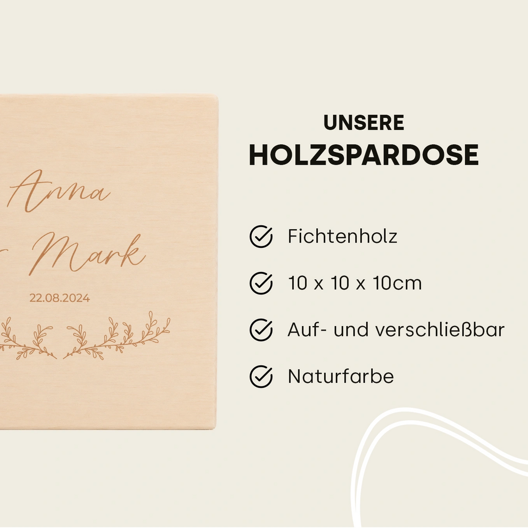 Personalisierte Spardose "Brautpaar"