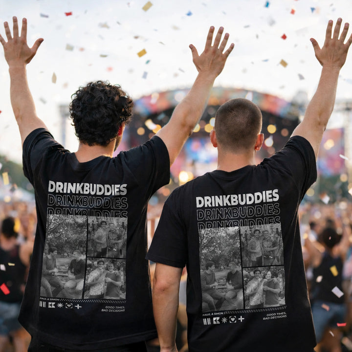 Personalisiertes T-Shirt "Drinkbuddies"