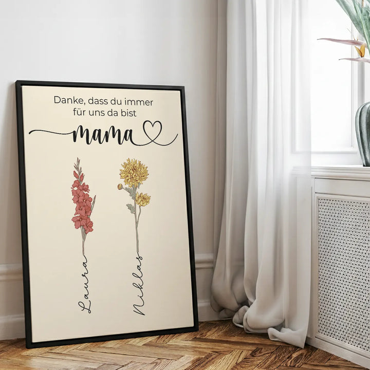 Personalisierte Leinwand "Für dich Mama"