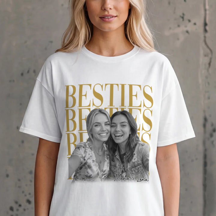 Personalisiertes T-Shirt "Besties Retro"