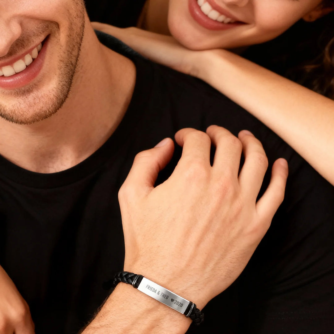 Personalisiertes Lederarmband "Partner"