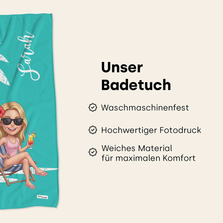 Personalisiertes Badehandtuch "Besties"