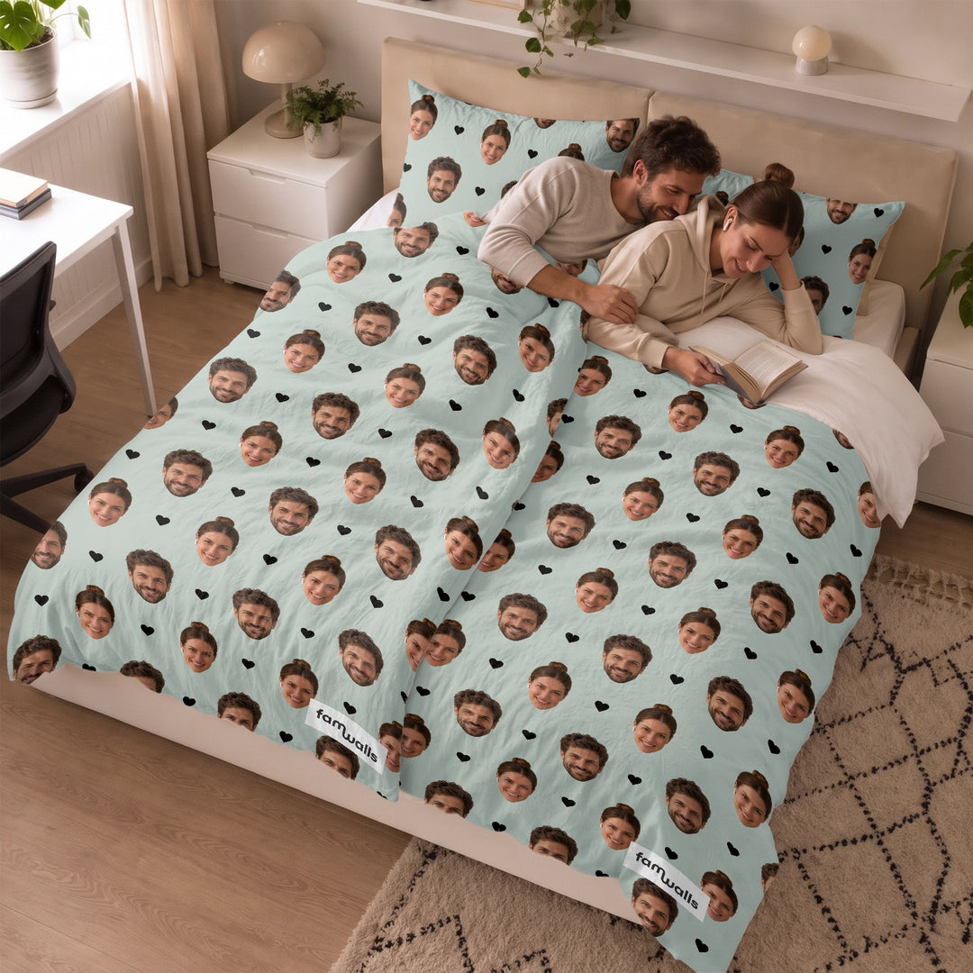 Personalisierte Bettwäsche Baumwollsatin "Foto"