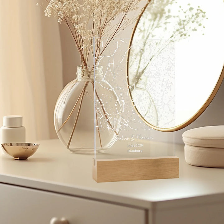 Personalisierte Acryltafel - "Sternenhimmel"