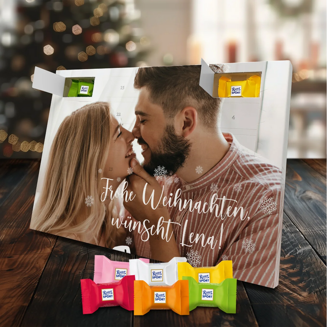 Personalisierter Ritter Sport Adventskalender "Weihnachten"