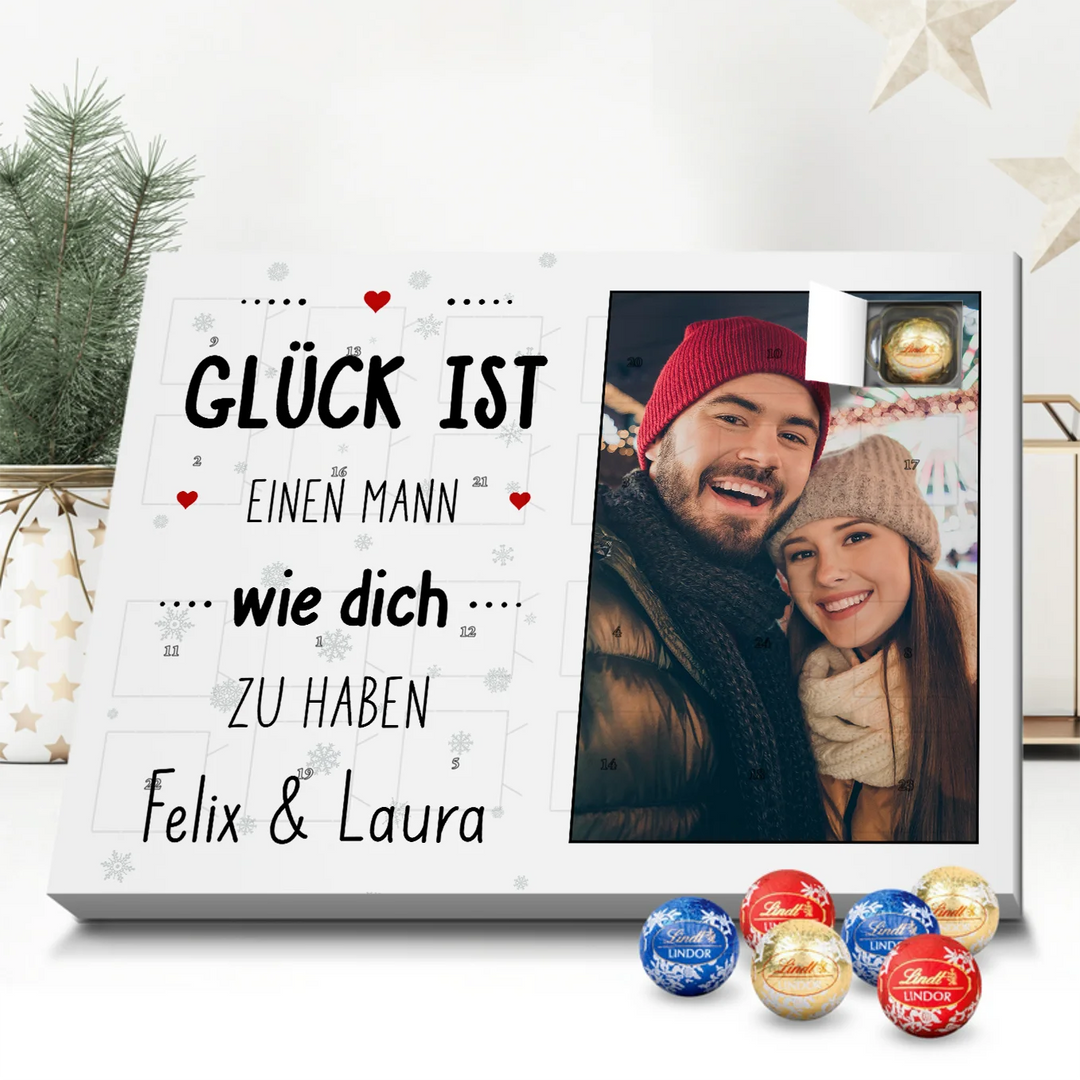 Personalisierter Lindor Adventskalender "Partner"