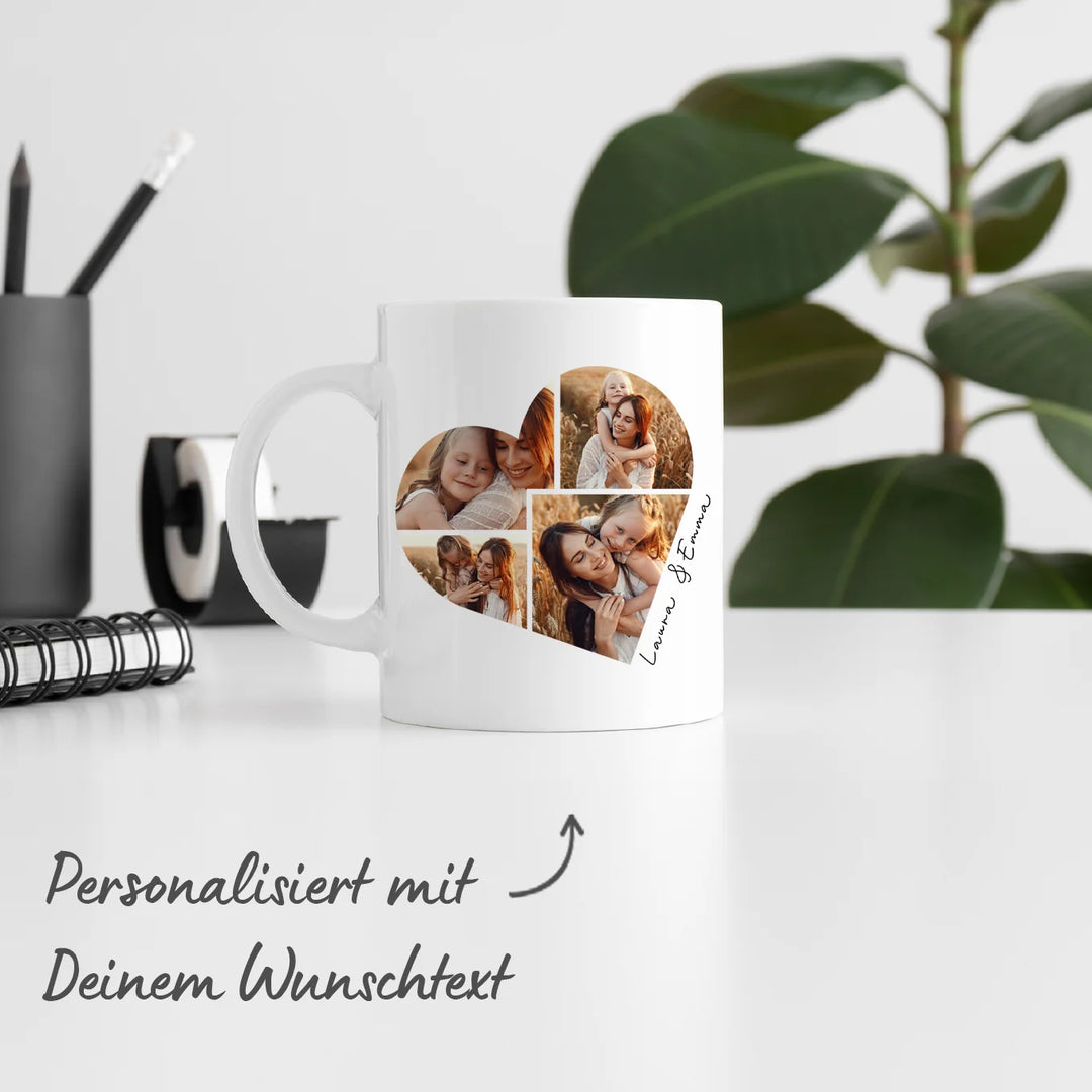 Personalisierte Tasse "Mama Herz"