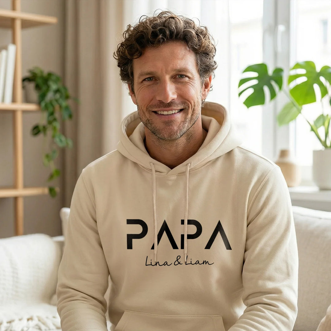 Personalisierter Hoodie “Papa” mit Namen