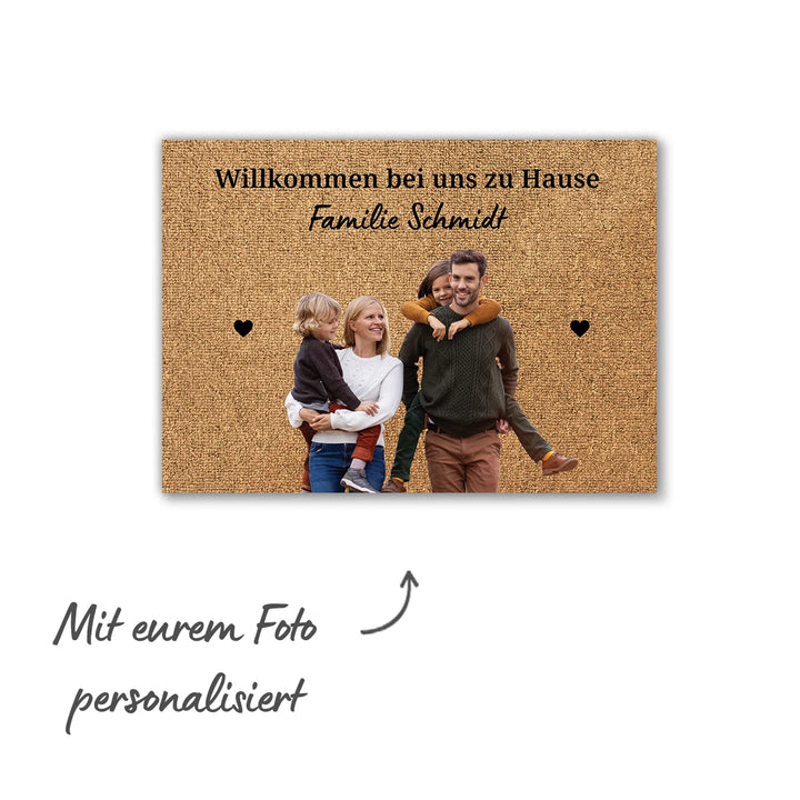 Personalisierte Fußmatte ''Foto & Text''