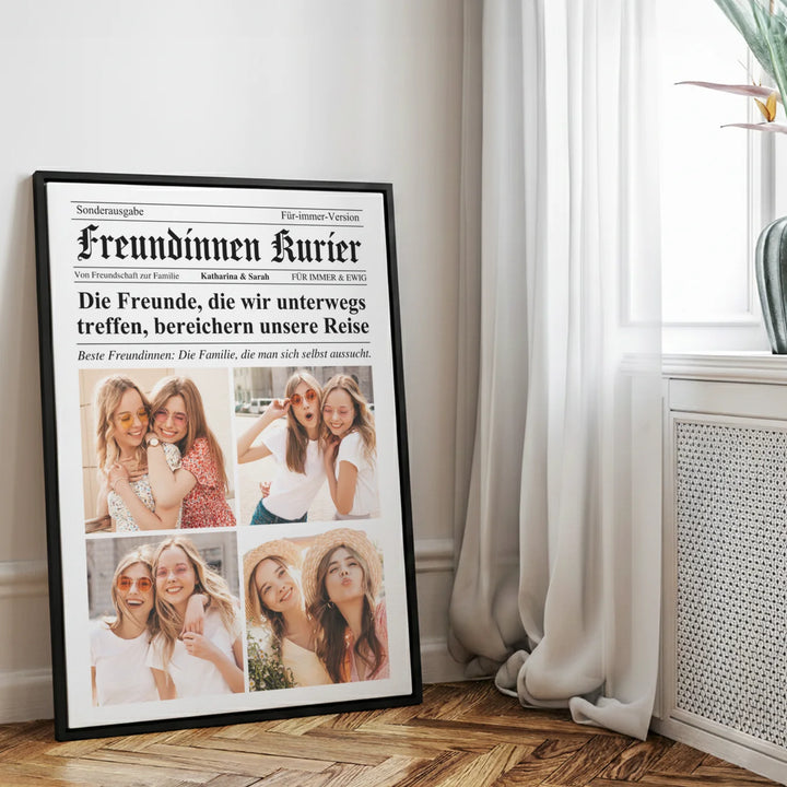 Personalisierte Magazin Leinwand "Besties Times"