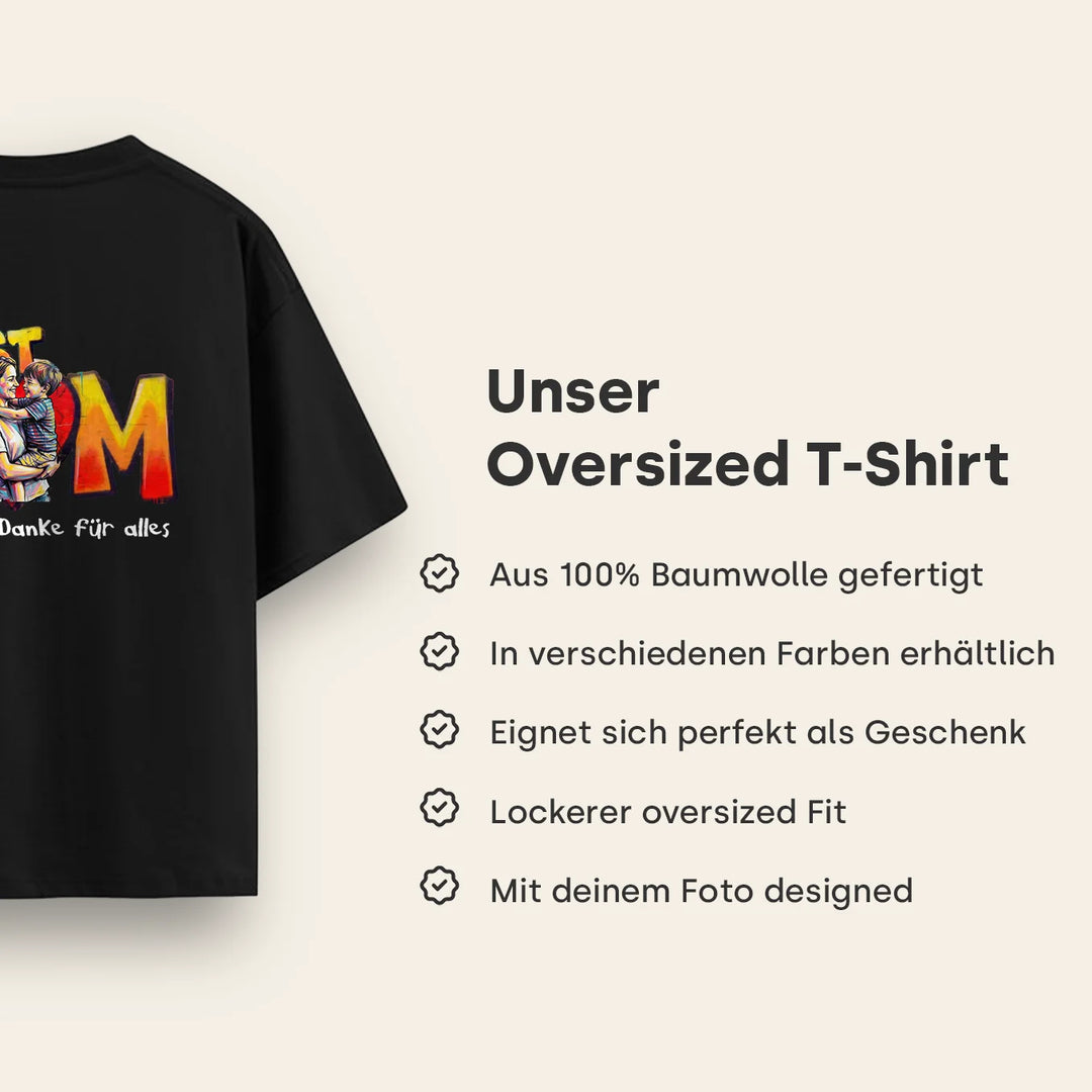 Personalisiertes Oversized T-Shirt Love "MAMA"