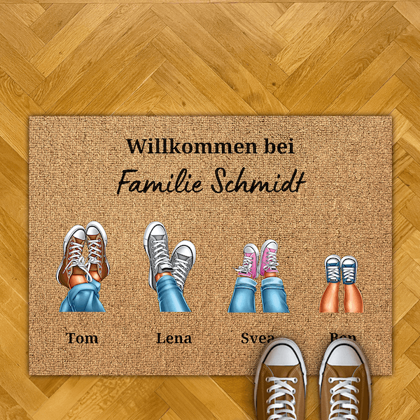 Personalisierte Fußmatte mit Name & Foto