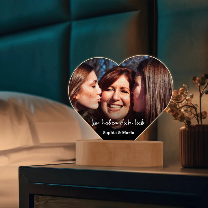 Personalisiertes Herz Glowlight "Mama" famwalls