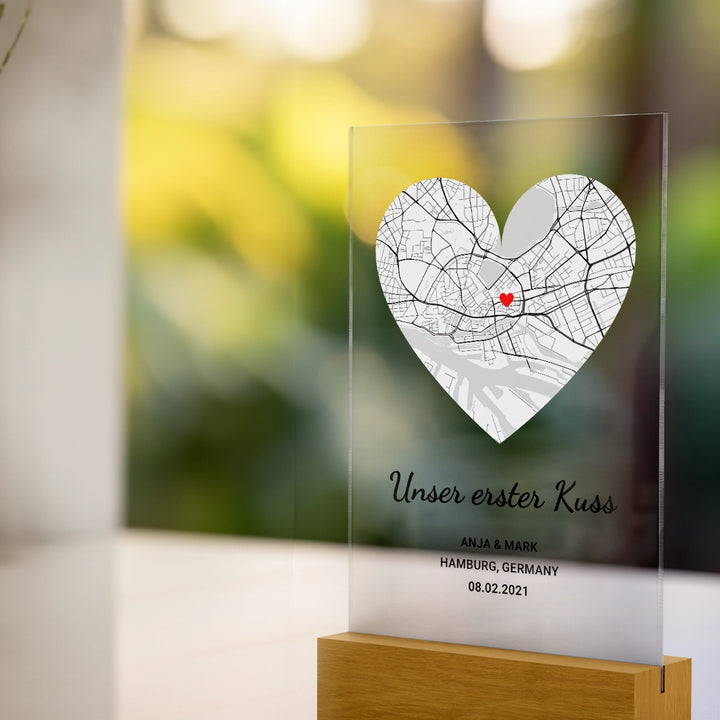Personalized acrylic panel - "Heart card"