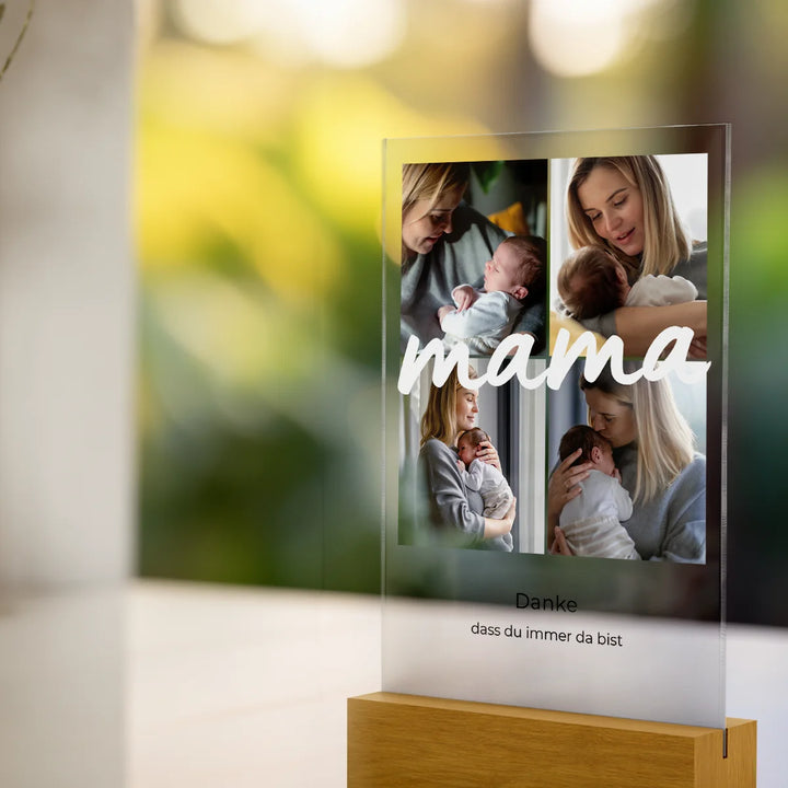 Verre acrylique personnalisé « Maman »