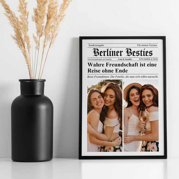 Personalisiertes Magazin Poster "Besties Times"