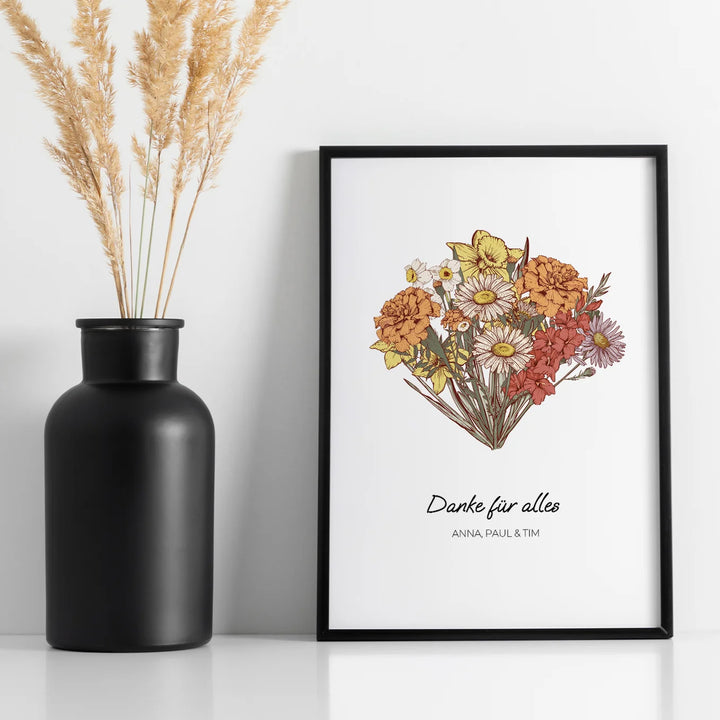 Personalized poster "Flower bouquet"