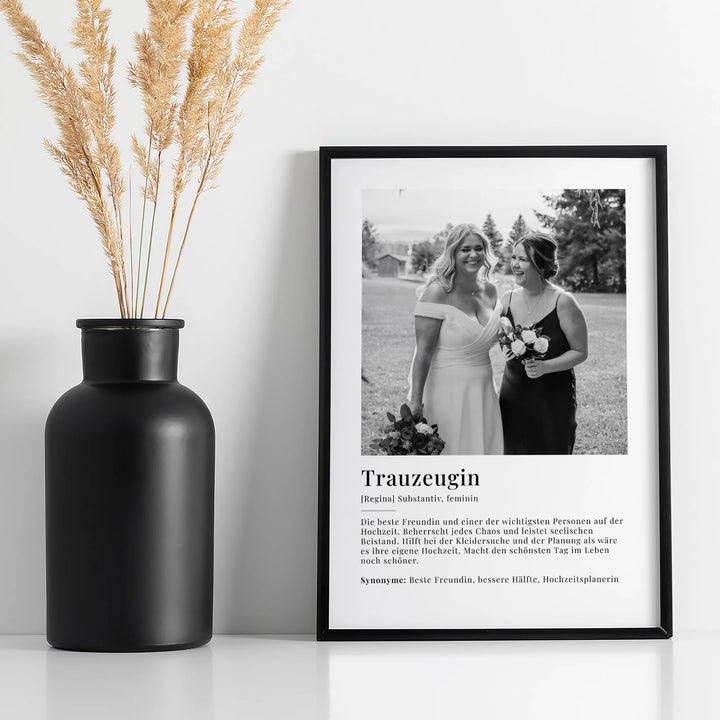 Fotoposter "Trauzeugin Definition"-1