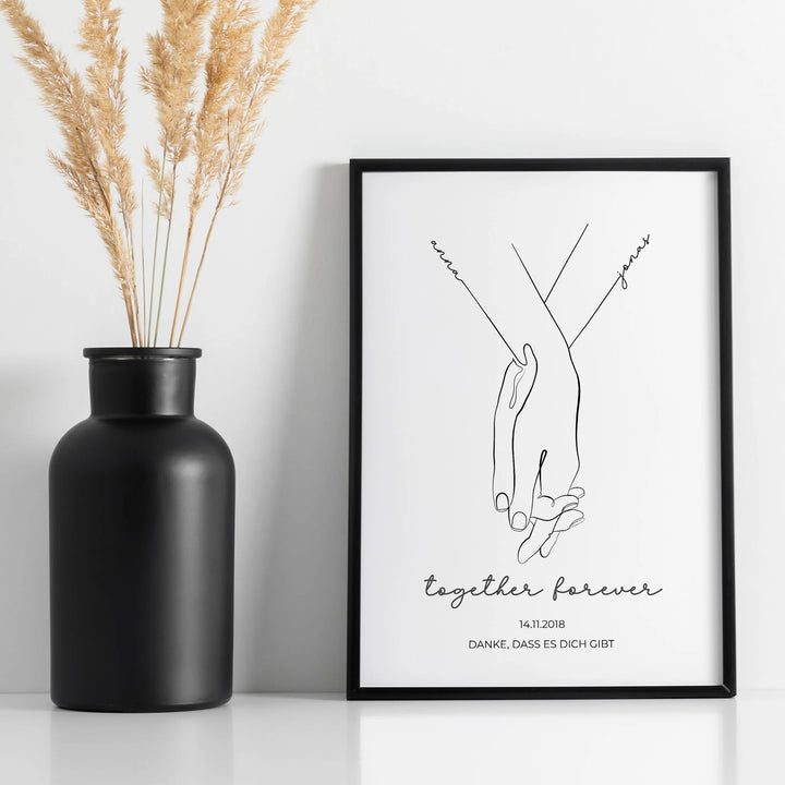 Personalisiertes Poster "Hand in Hand"-1