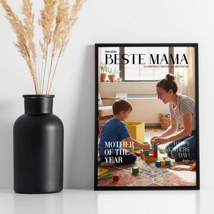 Personalisiertes Poster Magazin "Beste Mama"