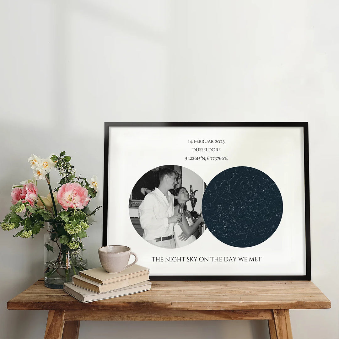 Personalisiertes Poster "Sternenhimmel" mit Foto