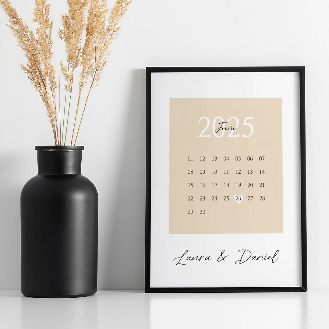 Personalisiertes Poster "Unser Tag" - famwalls