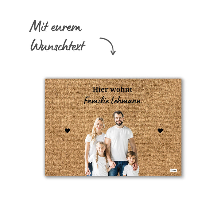 Personalisierte Fußmatte ''Foto & Text'' famwalls