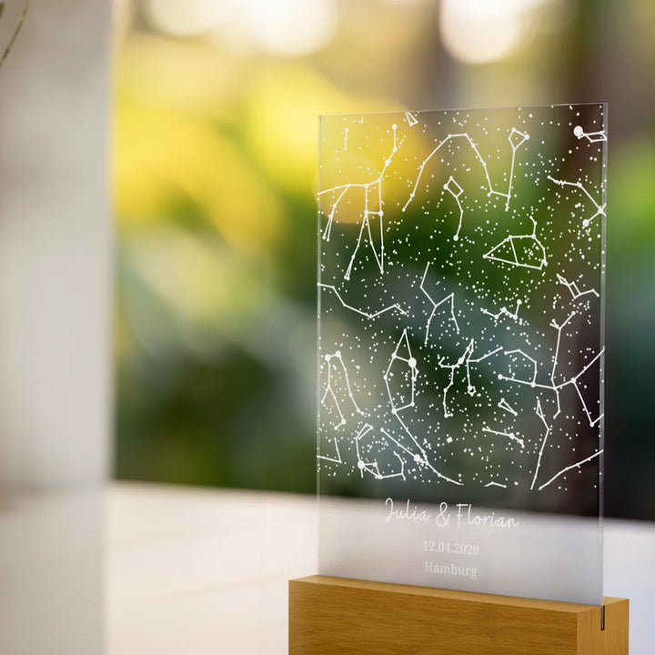 Personalisierte Acryltafel - "Sternenhimmel"
