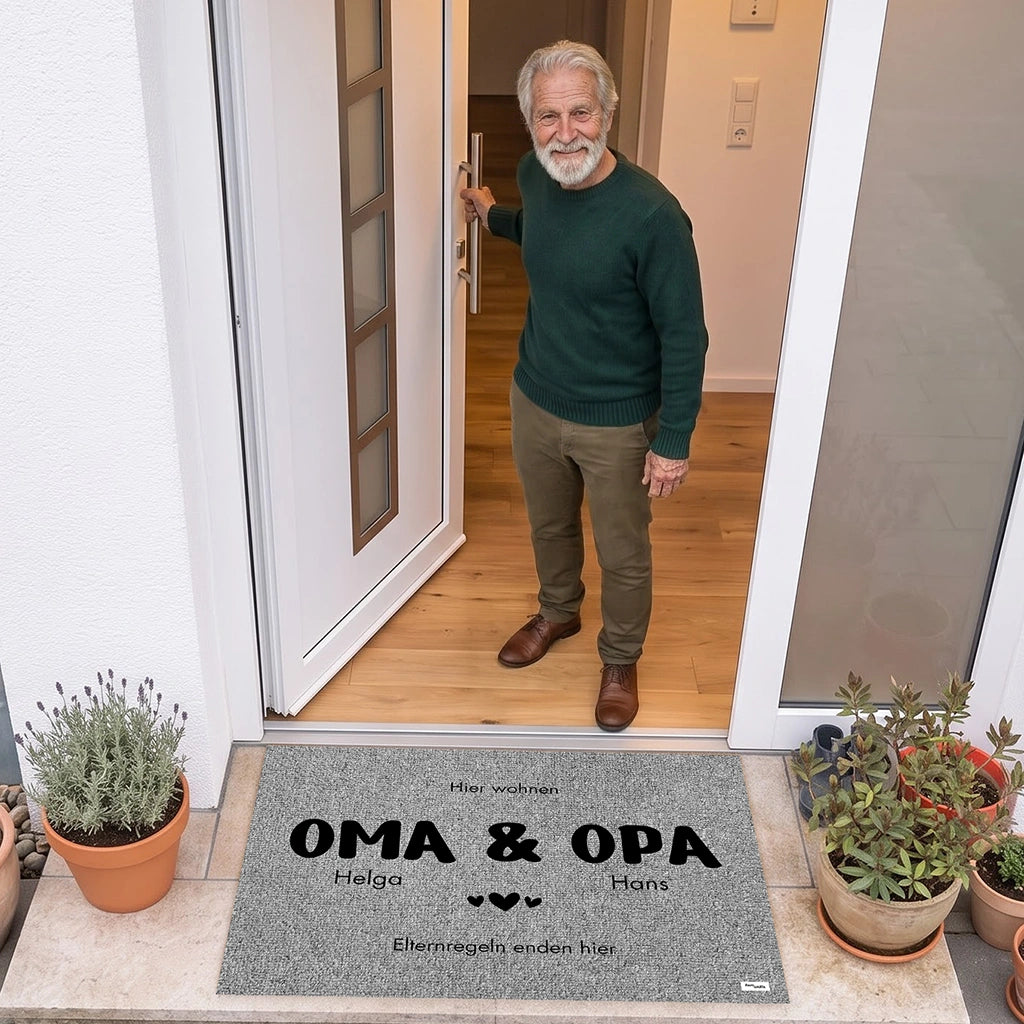 Personalisierte Fußmatte "Oma & Opa"