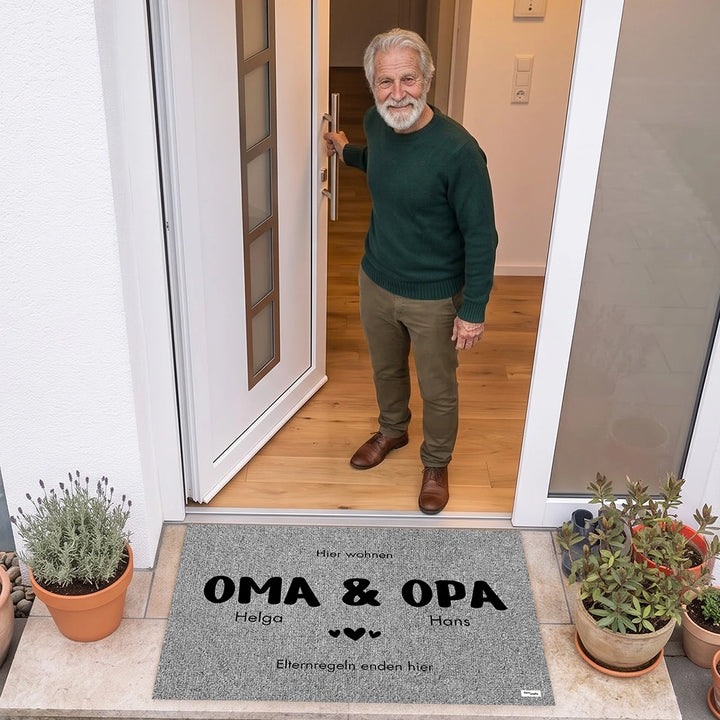 Personalisierte Fußmatte "Oma & Opa"