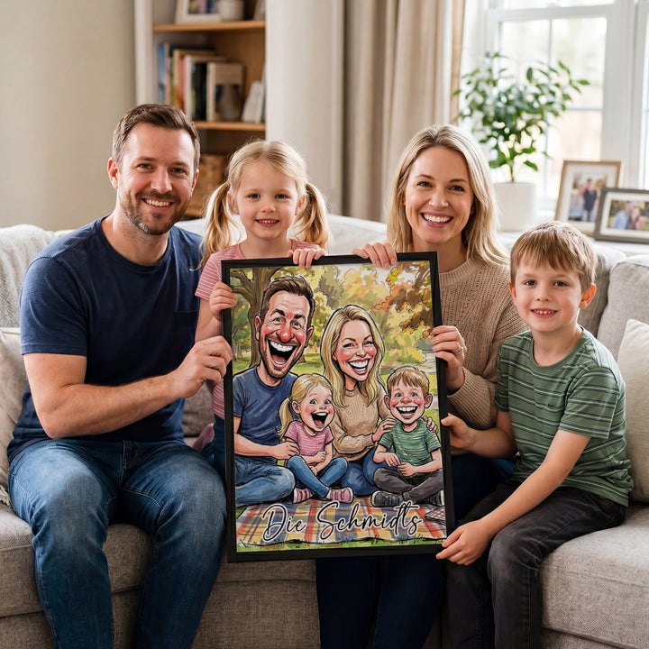 Personalisiertes Poster "Sketch Familie"