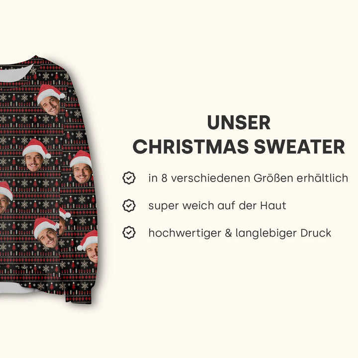 Personalisierter Ugly Christmas Sweater "Schnee"