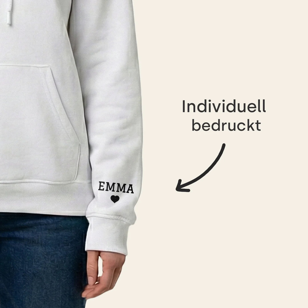 Personalisierter Hoodie “Cool Moms Club” mit Ärmeldruck